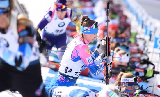 Italy Biathlon Worlds Women Pursuit