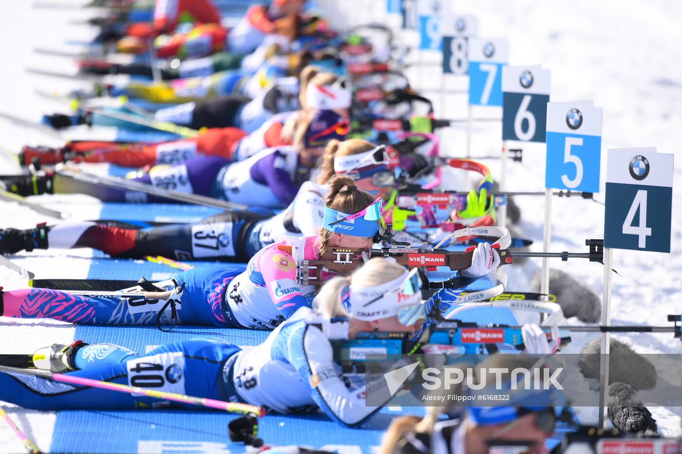 Italy Biathlon Worlds Women Pursuit