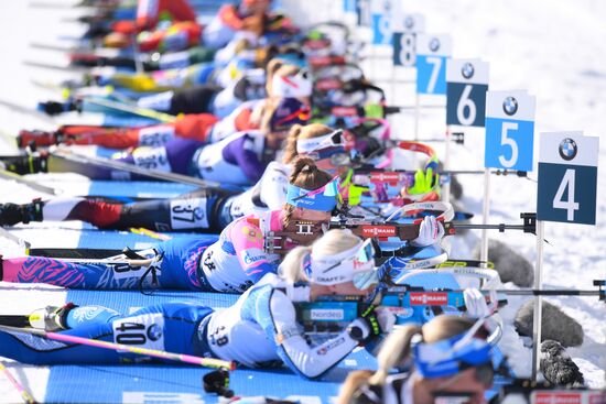 Italy Biathlon Worlds Women Pursuit