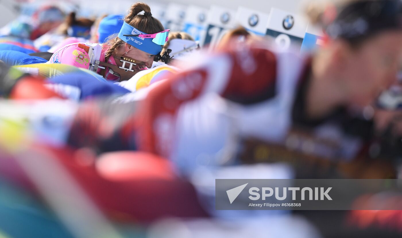 Italy Biathlon Worlds Women Pursuit