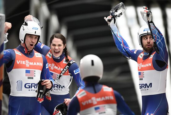 Russia Luge Worlds Team Relay