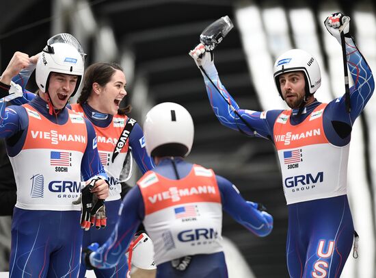 Russia Luge Worlds Team Relay