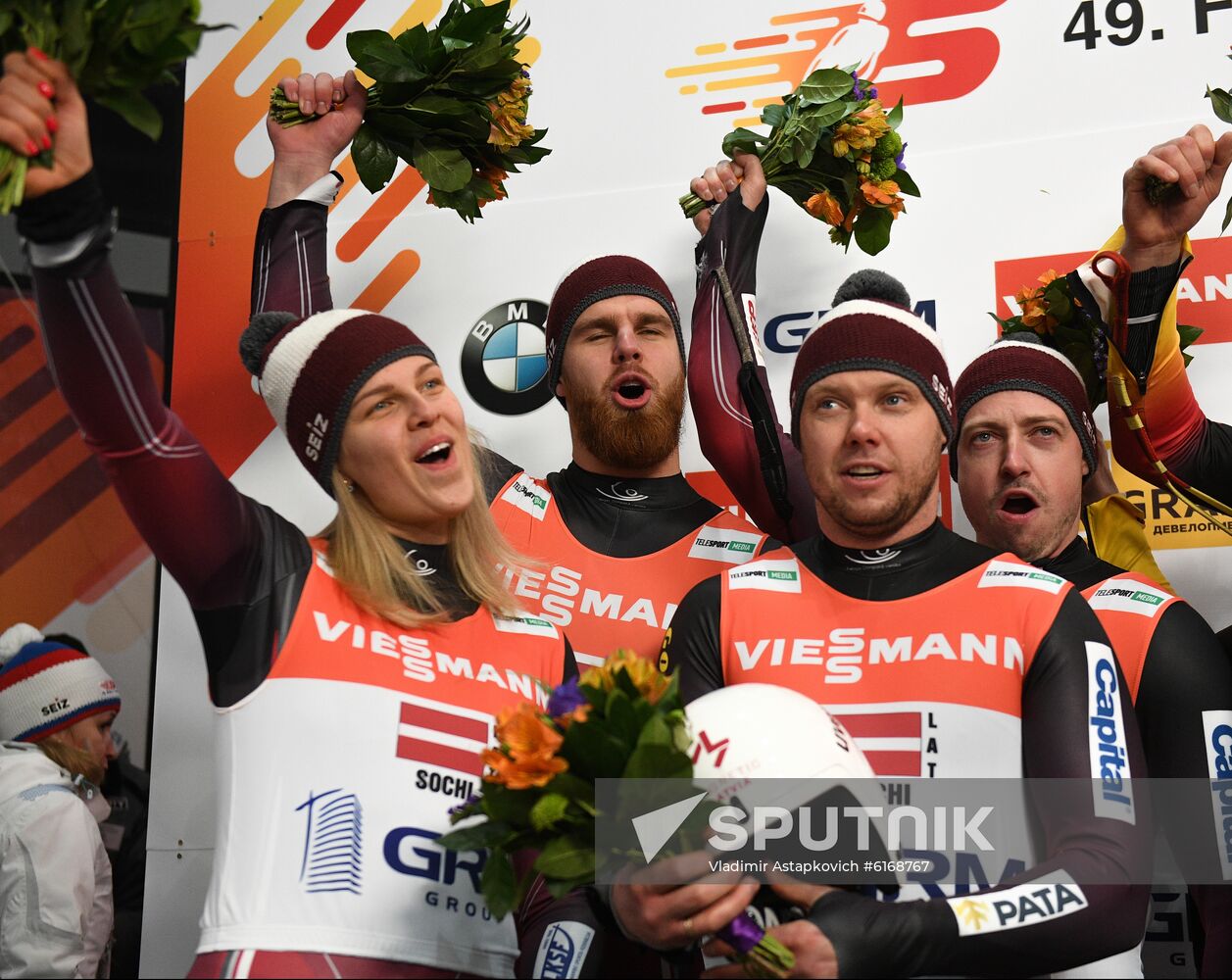 Russia Luge Worlds Team Relay