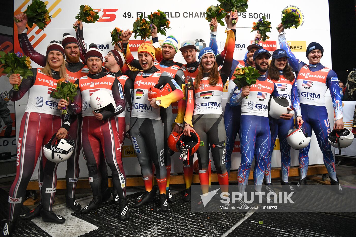 Russia Luge Worlds Team Relay