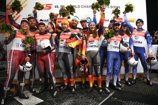 Russia Luge Worlds Team Relay