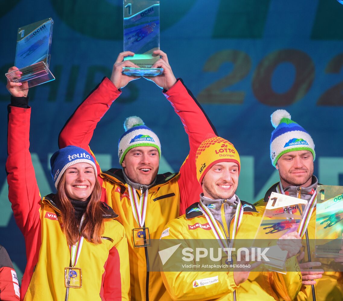 Russia Luge Worlds Team Relay