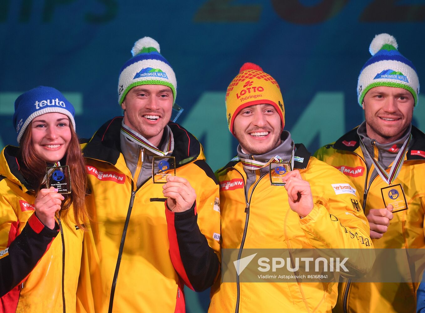 Russia Luge Worlds Team Relay