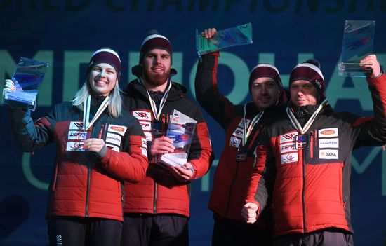 Russia Luge Worlds Team Relay