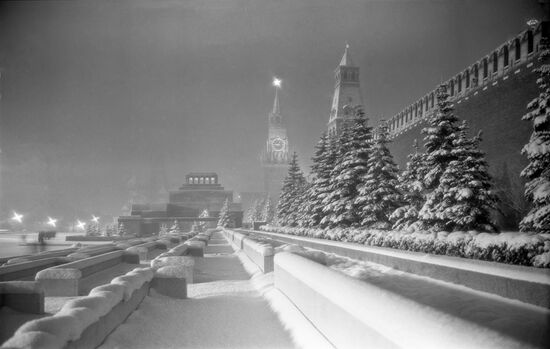 Red Square on a winter night