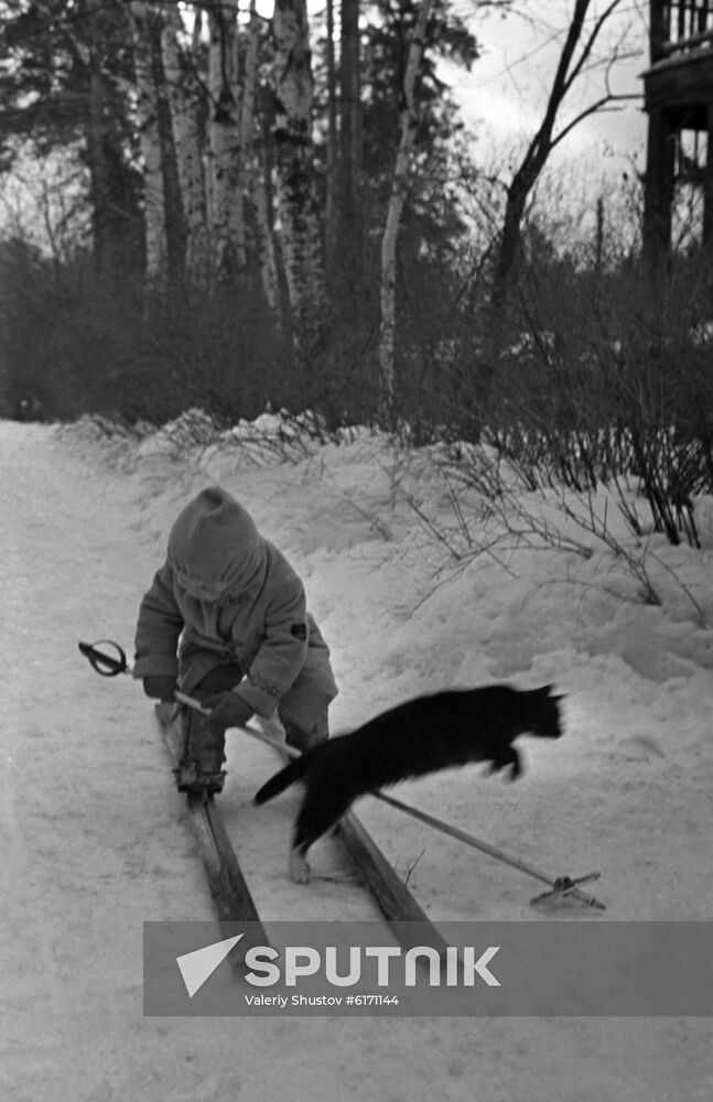 Ski outing in the suburbs of Moscow