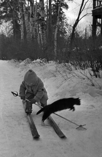 Ski outing in the suburbs of Moscow