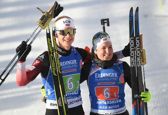 Italy Biathlon Worlds Single Mixed Relay