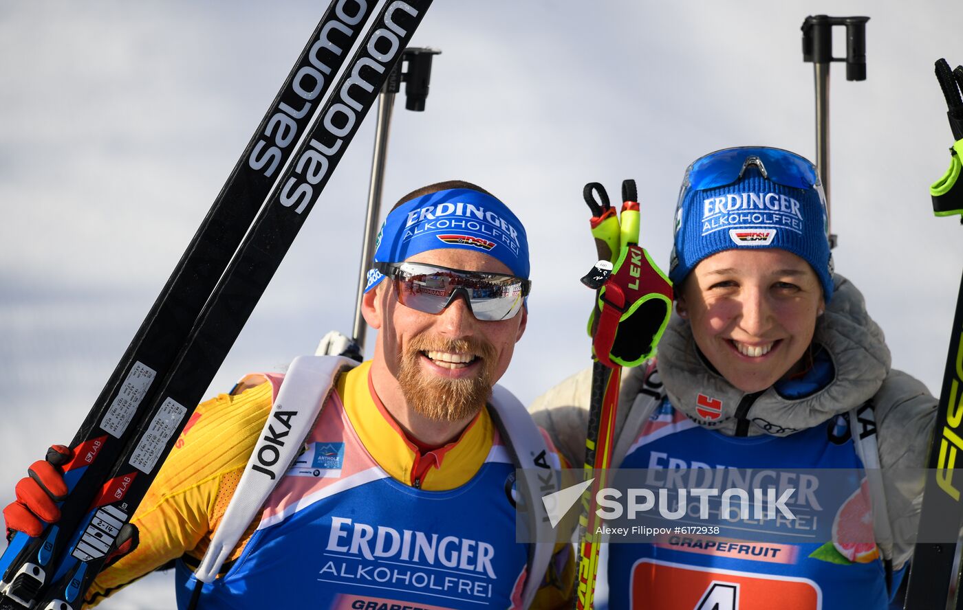 Italy Biathlon Worlds Single Mixed Relay