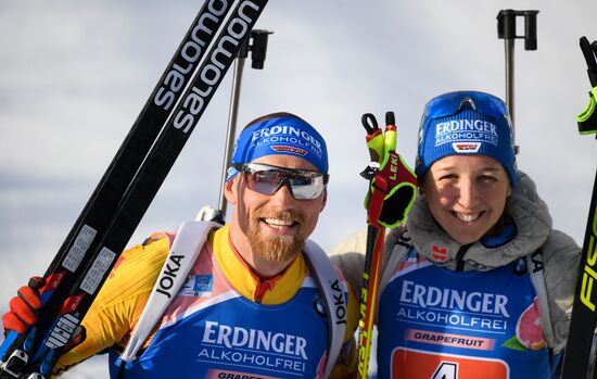 Italy Biathlon Worlds Single Mixed Relay