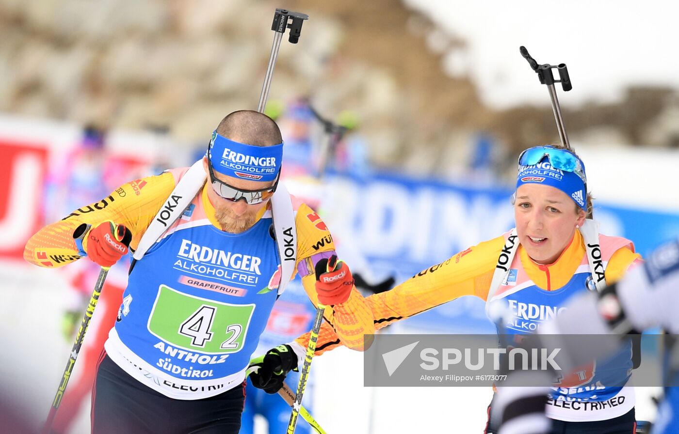 Italy Biathlon Worlds Single Mixed Relay