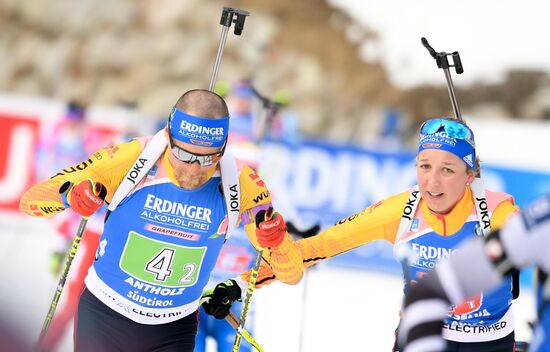 Italy Biathlon Worlds Single Mixed Relay