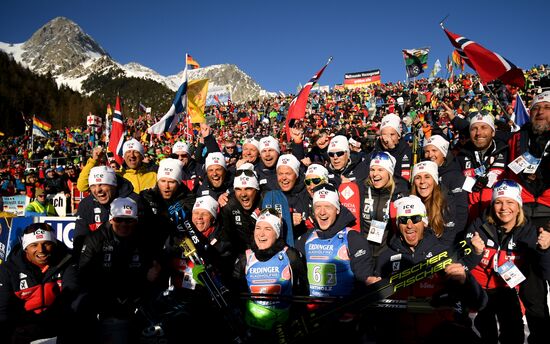 Italy Biathlon Worlds Single Mixed Relay