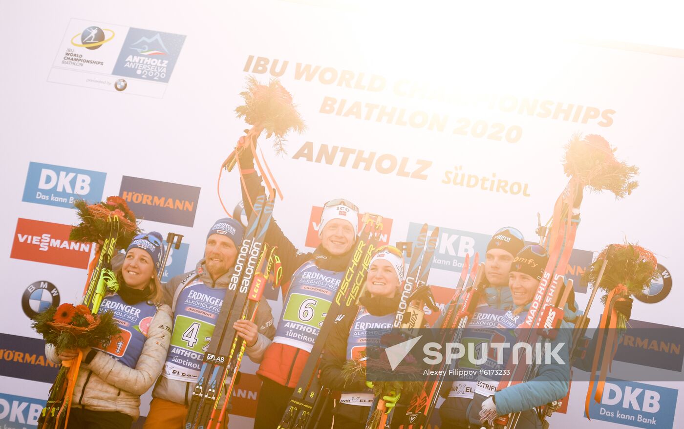 Italy Biathlon Worlds Single Mixed Relay