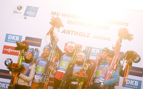 Italy Biathlon Worlds Single Mixed Relay