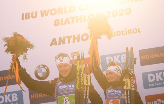 Italy Biathlon Worlds Single Mixed Relay