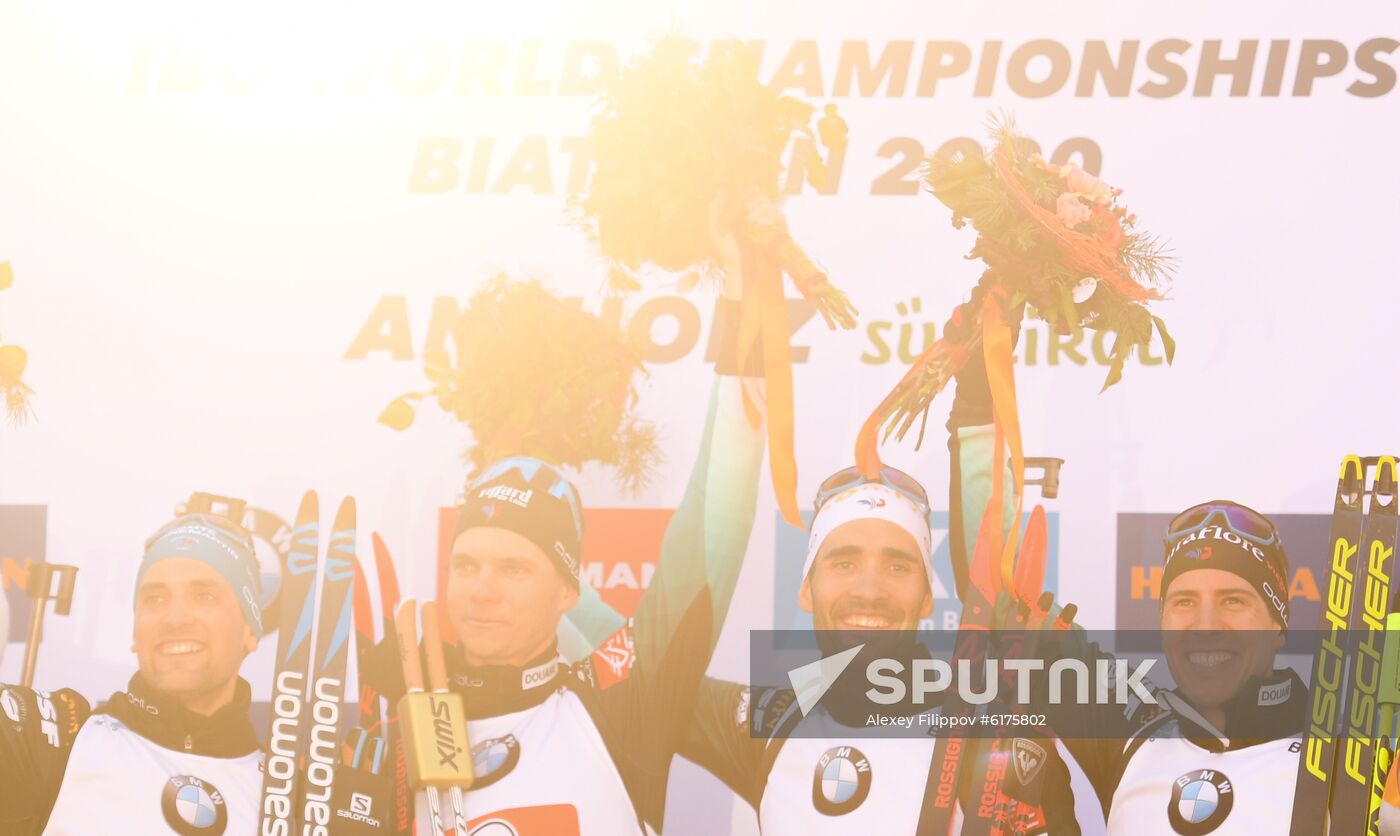 Italy Biathlon Worlds Men Relay