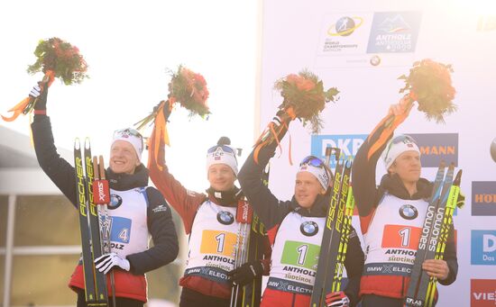 Italy Biathlon Worlds Men Relay
