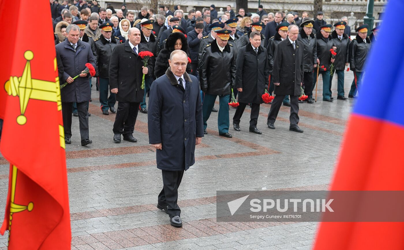 Russia Putin Defender Of The Fatherland Day