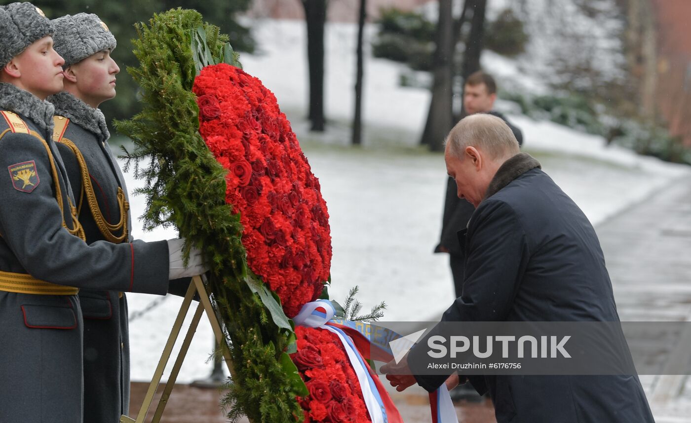 Russia Putin Defender Of The Fatherland Day