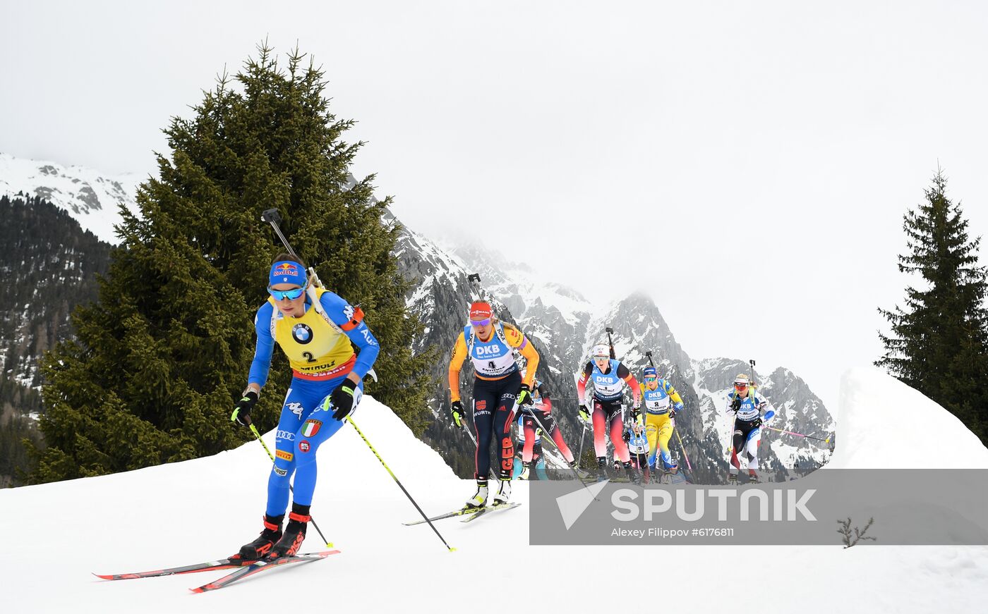 Italy Biathlon Worlds Women Mass Start