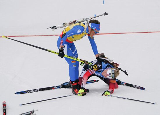 Italy Biathlon Worlds Women Mass Start