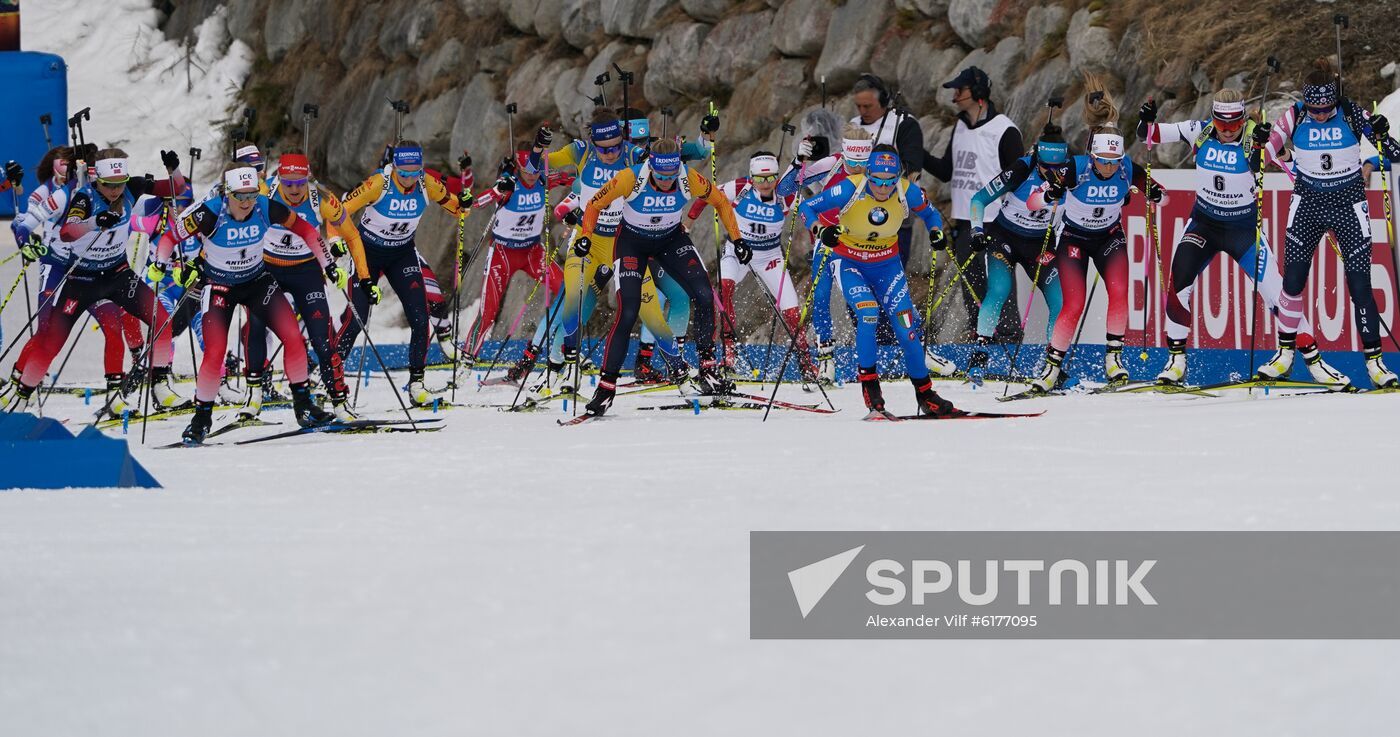 Italy Biathlon Worlds Women Mass Start