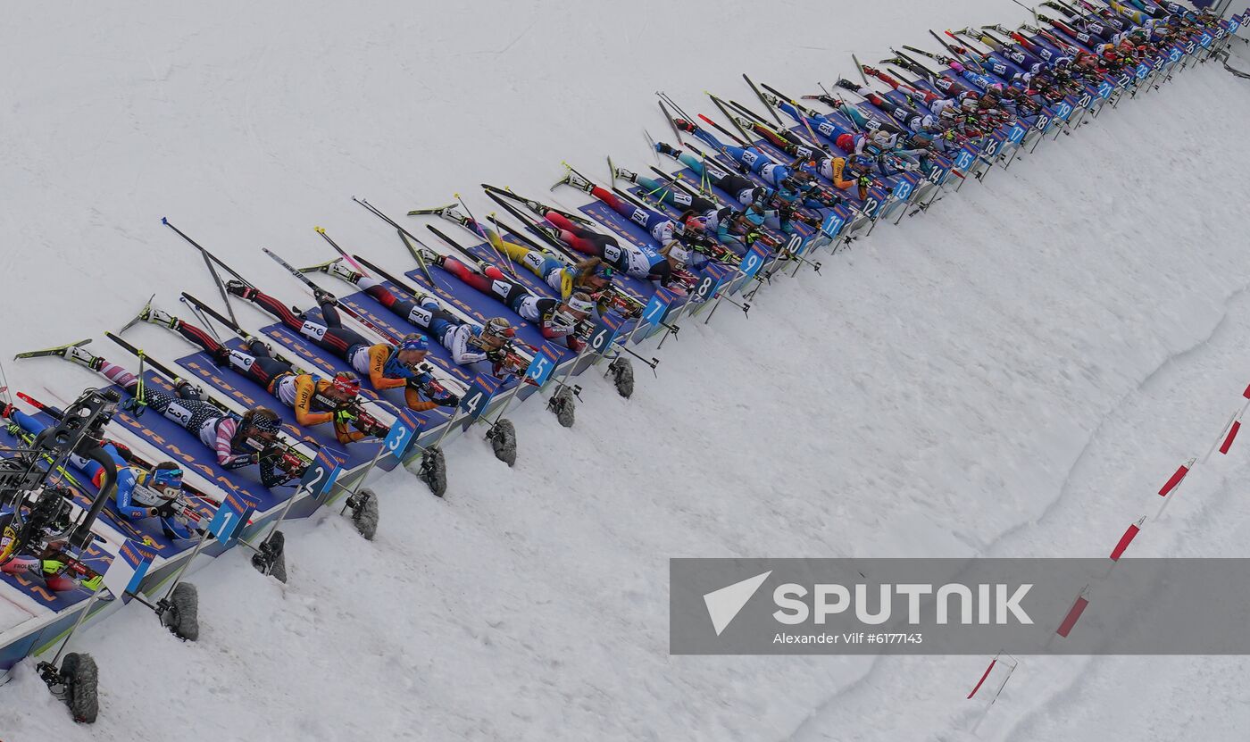 Italy Biathlon Worlds Women Mass Start