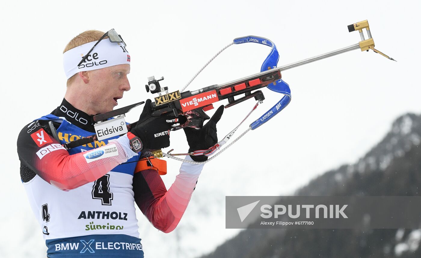 Italy Biathlon Worlds Men Mass Start