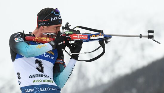 Italy Biathlon Worlds Men Mass Start