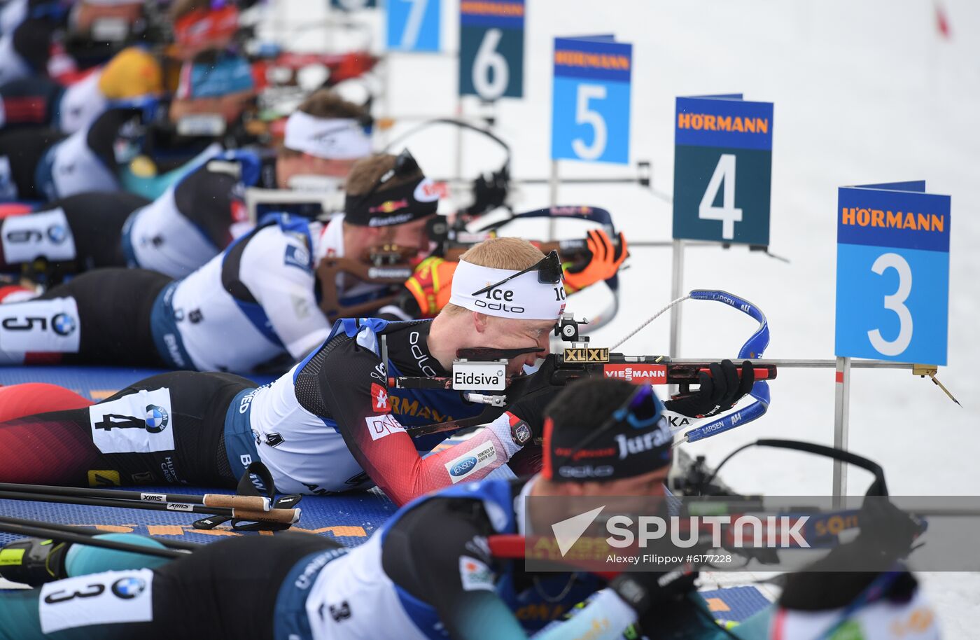 Italy Biathlon Worlds Men Mass Start