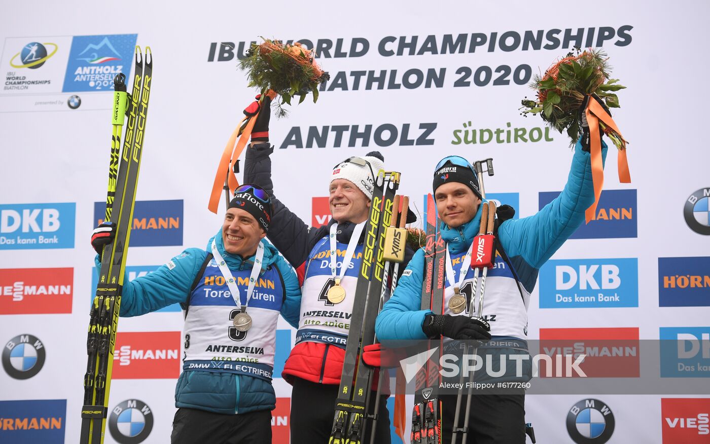 Italy Biathlon Worlds Men Mass Start