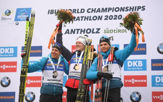 Italy Biathlon Worlds Men Mass Start