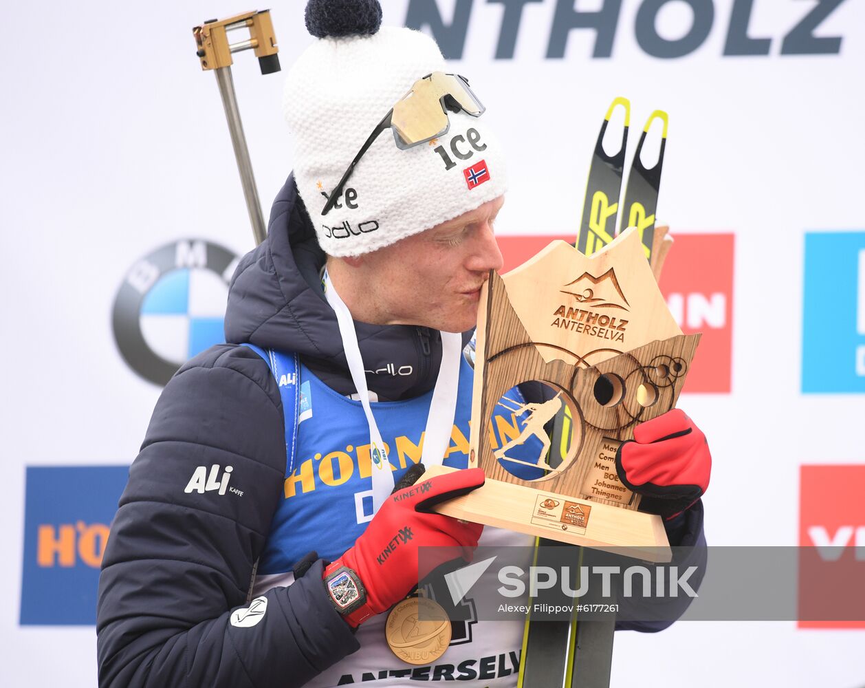 Italy Biathlon Worlds Men Mass Start