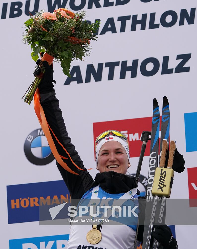 Italy Biathlon Worlds Women Mass Start