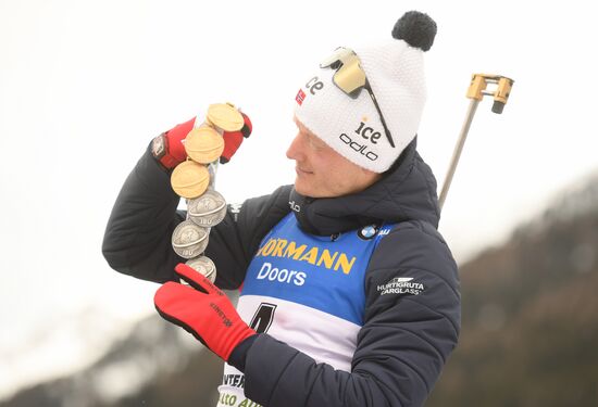 Italy Biathlon Worlds Men Mass Start