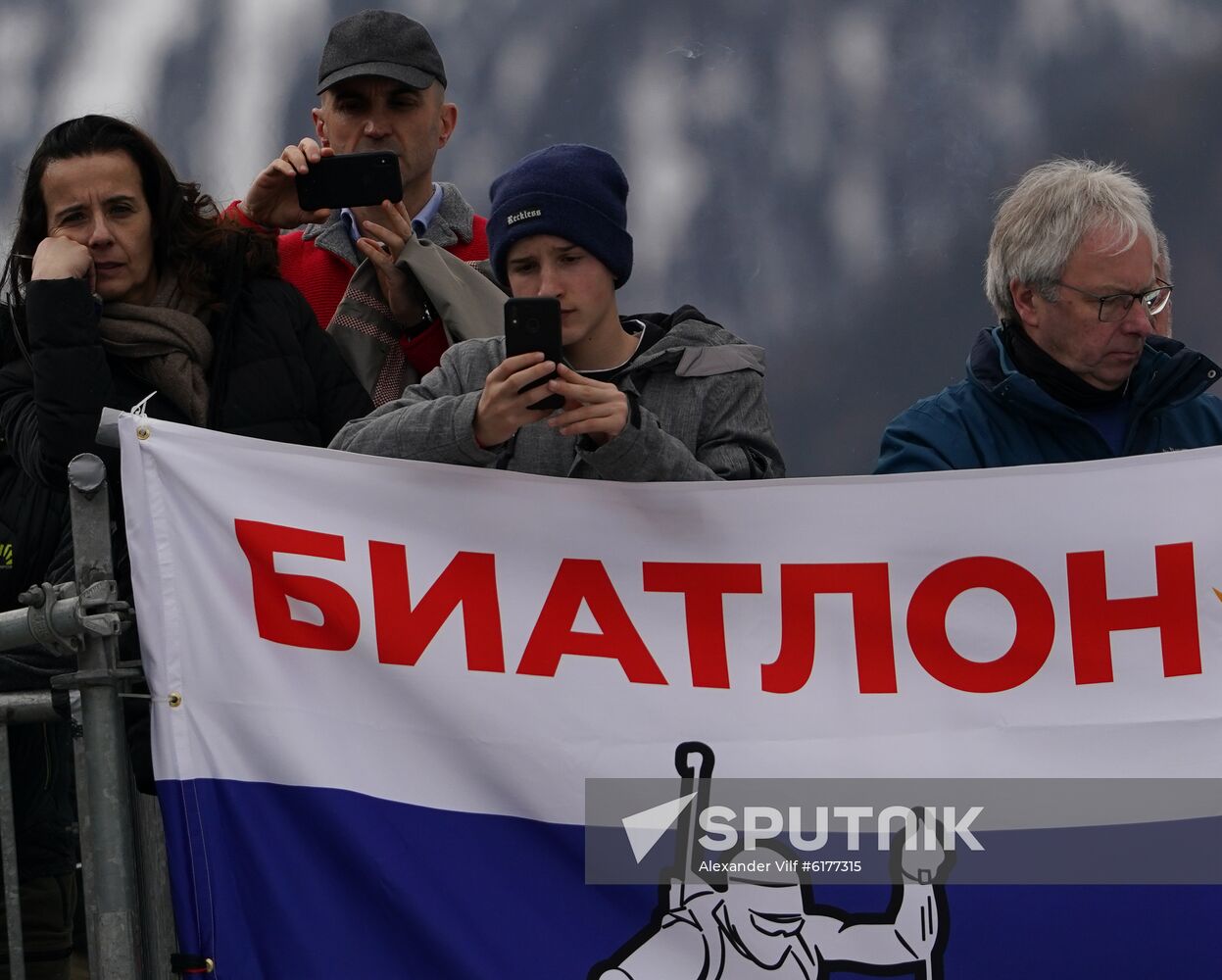 Italy Biathlon Worlds Women Mass Start