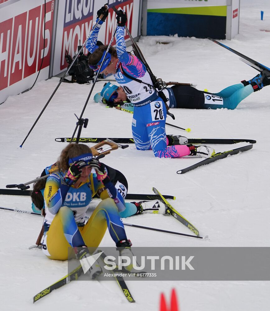 Italy Biathlon Worlds Women Mass Start