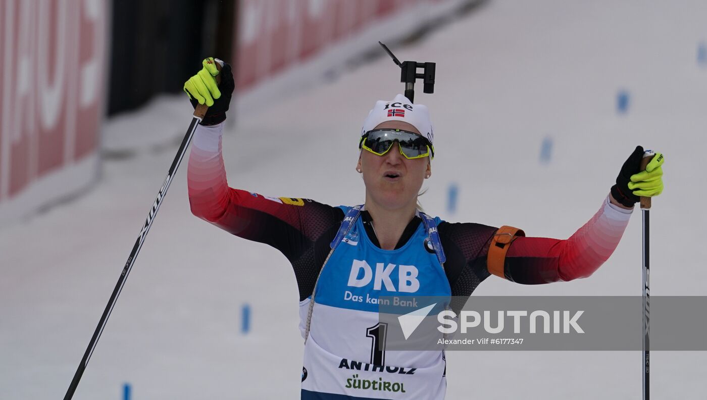 Italy Biathlon Worlds Women Mass Start