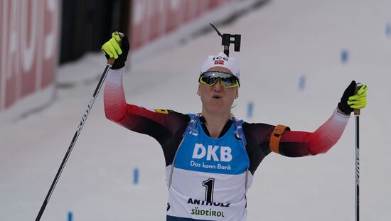 Italy Biathlon Worlds Women Mass Start