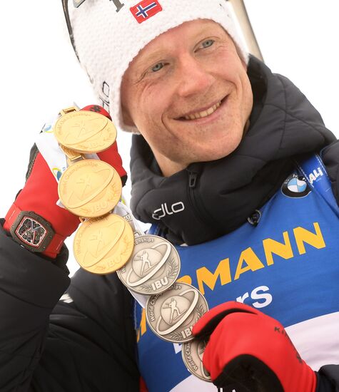 Italy Biathlon Worlds Men Mass Start