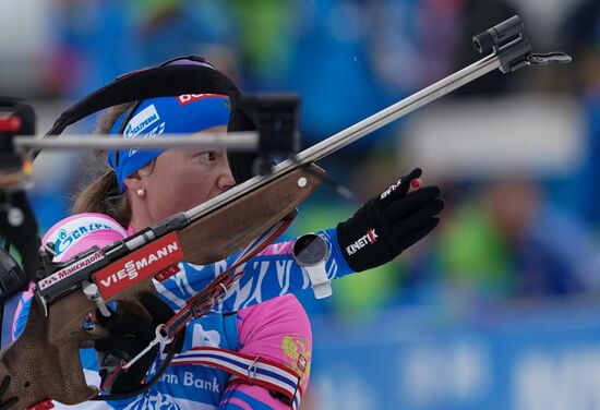 Italy Biathlon Worlds Women Mass Start