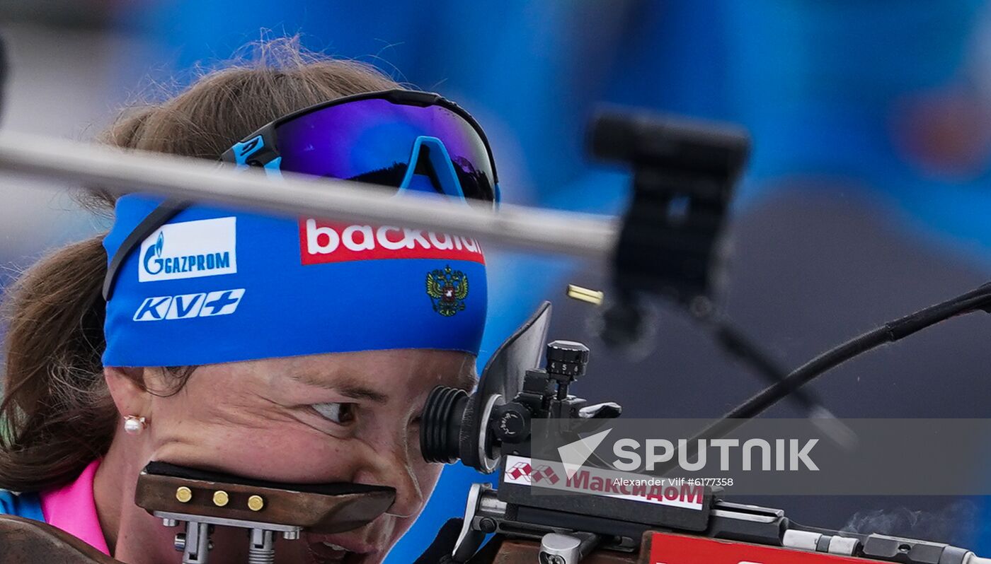 Italy Biathlon Worlds Women Mass Start