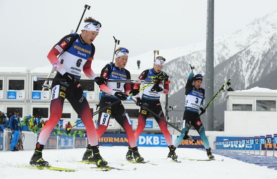 Italy Biathlon Worlds Men Mass Start