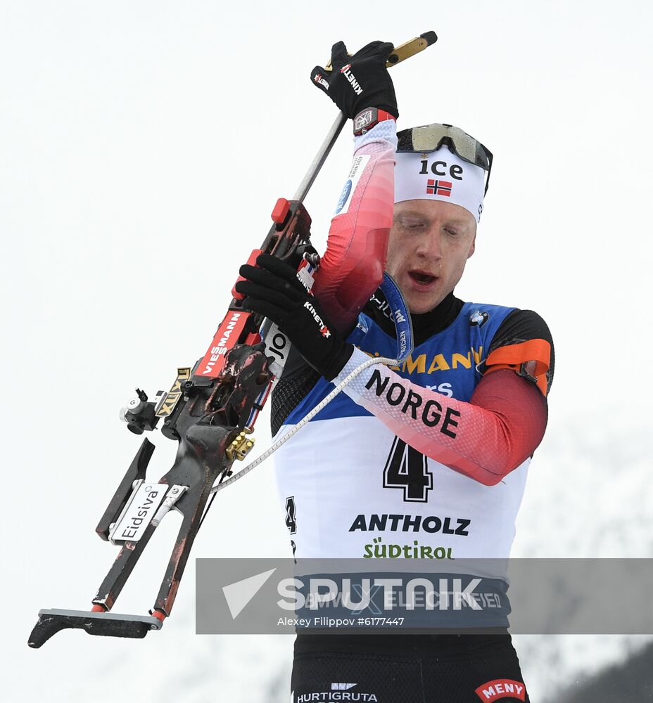 Italy Biathlon Worlds Men Mass Start