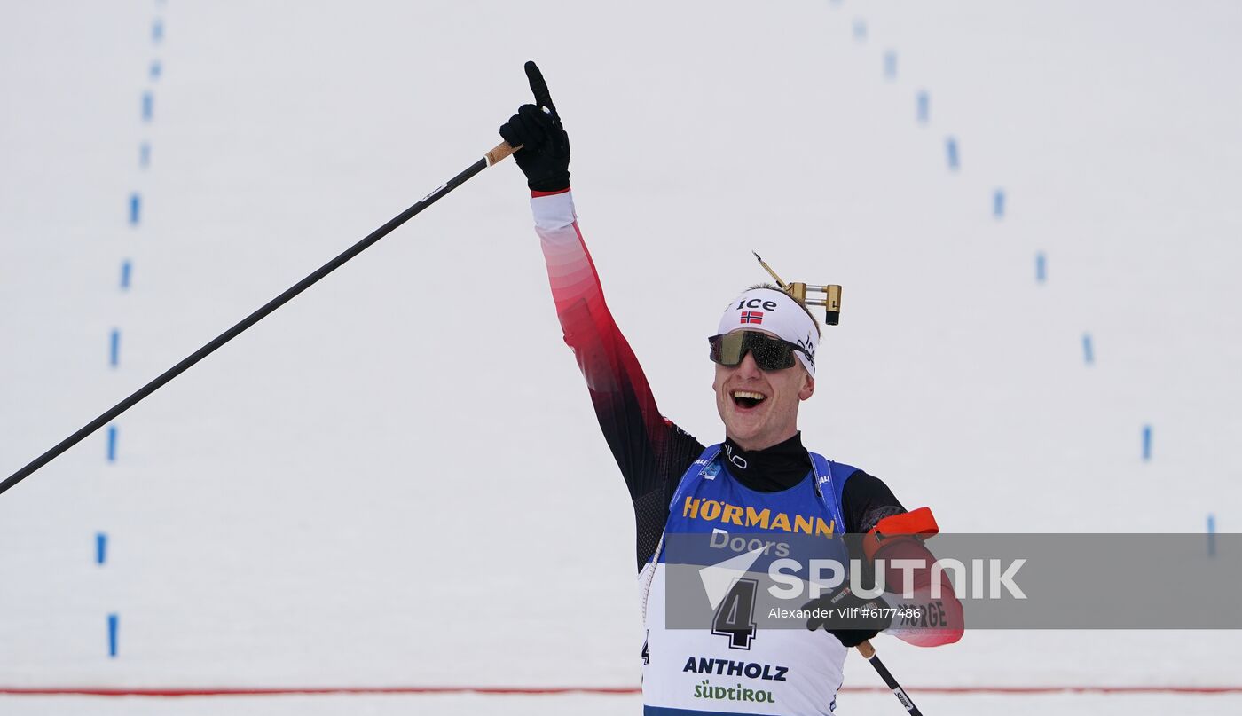 Italy Biathlon Worlds Men Mass Start